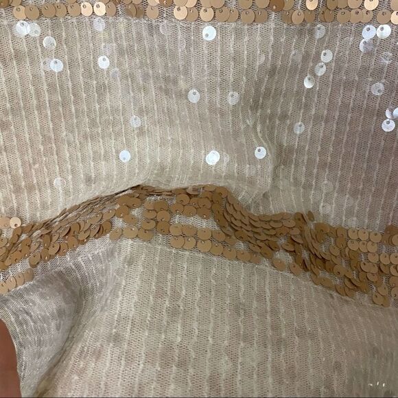 Banana Republic Sequined Deep Scoop Neck Sleeveless Sweater Size Small - Picture 3 of 6